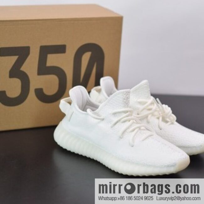 Yeezy Boost 350V2 pure white ice cream, ice cream coconut sports shoes, official item number: CP9366