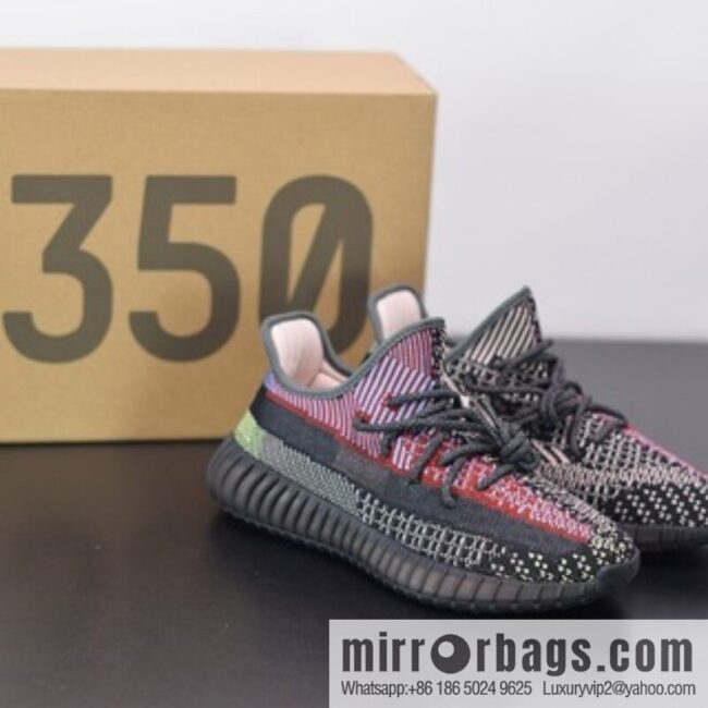 Yeezy Boost 350V2 black rainbow angel yechei coconut sports running shoes, official item number: FW5190