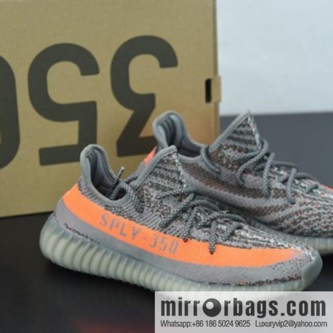 Yeezy Boost 350V2 Coconut 350 Series, Grey Orange/Reef Lime, Gypsy, Coconut Sports Shoes, Item Number: GW1229
