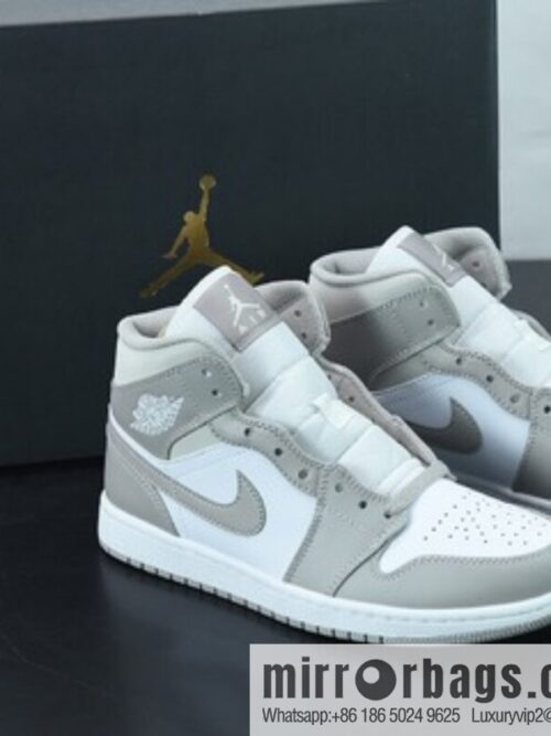 o_1fjktp3bl3p1t7q181hgp7dm2139-800x800y1pgdwrbahe74843_20250719065643.jpg Air Jordan 1 Mid \"Linen\" rag, cream AJ1 middle help, white gray basketball shoes, item number: 554724 082