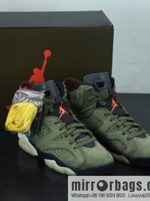 o_1fnt8918296315t519milgq1i0m1a-800x800m0zdstqgagg80493_20250719075447.jpg X00L6 Original Air Jordan 6 x TS joint AJ6 army green luminous men\'s high-top basketball shoes, item number: CN1084-200