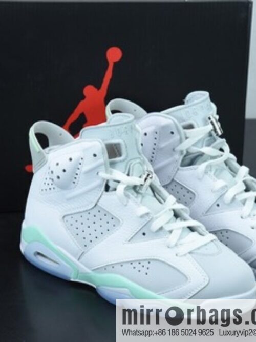 o_1fohu7vk21q231ik3qh61n1t4at-800x800okffjv3o3ch80515_20250719075500.jpg H00G6 Air Jordan 6 \"Mint Foam\" AJ6 pure original, white mint green, fresh and simple, basketball shoes, item number: DQ4914 103