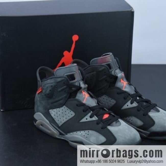 0H0G6 pure original version PSG x Air Jordan 6 Retro AJ6 Joe 6 big Paris men\'s basketball shoes CK1229-001