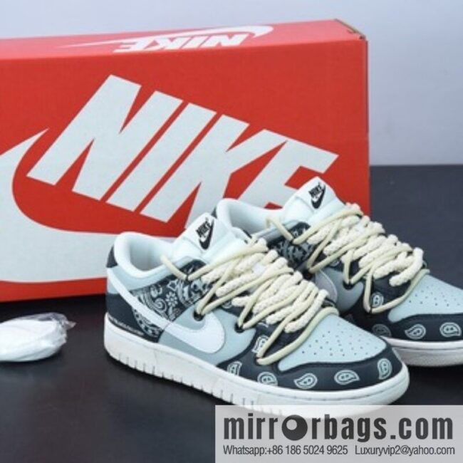 0H3G5 pure original version Nk Dunk Low \"Retro\" Vibe wind old, deconstruction shoelace smoke gray SB low-top sports and leisure board shoes DD1503-109