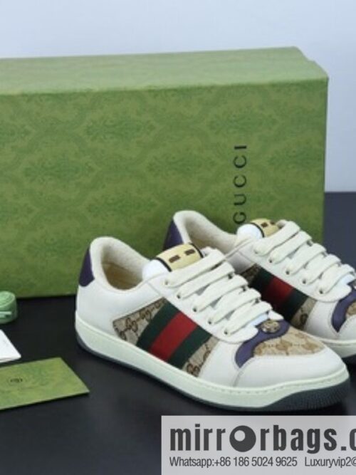 o_1fuj00o5s1v0337epnfkn813r28a-800x800vyog5fuq3cd80964_20250719075918.jpg Gucci Gucci small dirty shoes series, pure original green box Distressed Screener sneakers classic prototype Vintage versatile old small dirty board shoes