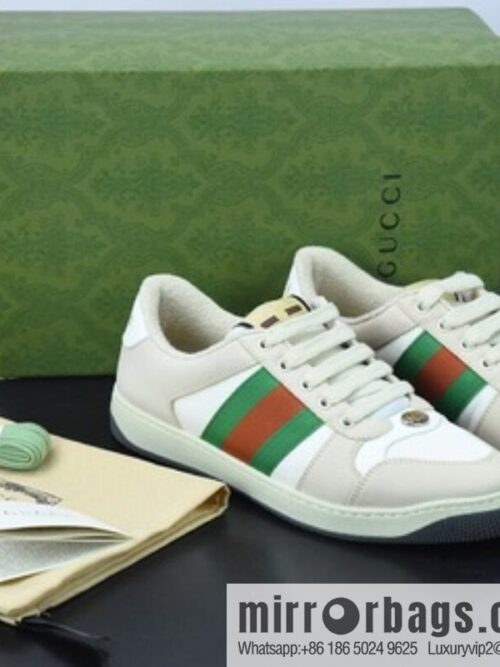 o_1fulgihuo1db51l856er1jjlcgsd-800x800vdkwiln3cfp81019_20250719075949.jpg Gucci Gucci small dirty shoes series, pure original green box Distressed Screener sneakers classic prototype Vintage versatile old small dirty board shoes