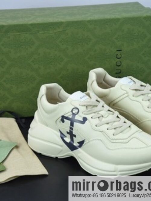 G05H6 Gucci Rhyton Vintage Trainer Sneaker Gucci Daddy Shoes