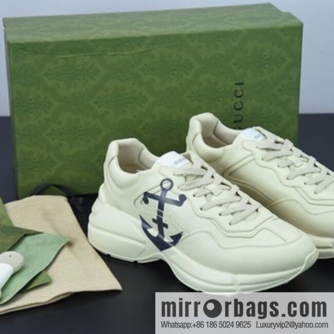 G05H6 Gucci Rhyton Vintage Trainer Sneaker Gucci Daddy Shoes