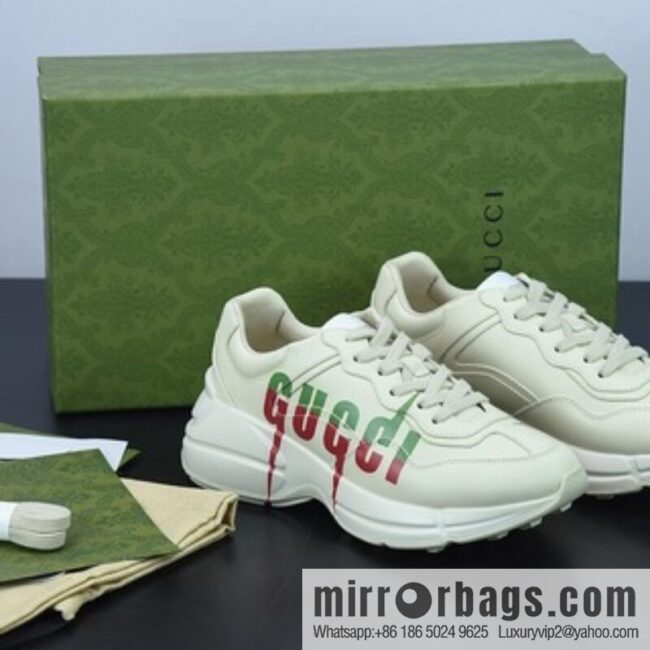 G05H6 Gucci Rhyton Vintage Trainer Sneaker Gucci Daddy Shoes