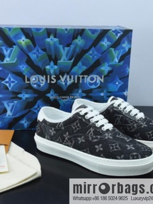 LV/Louis Vuitton G00H7 Donkey Home Series LV Denim Canvas Shoes, Denim Shoes