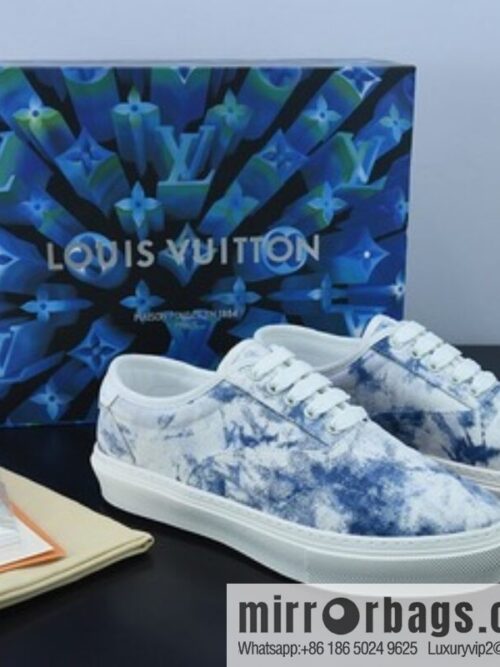 LV/Louis Vuitton G00H7 Donkey Home Series LV Denim Canvas Shoes, Denim Shoes