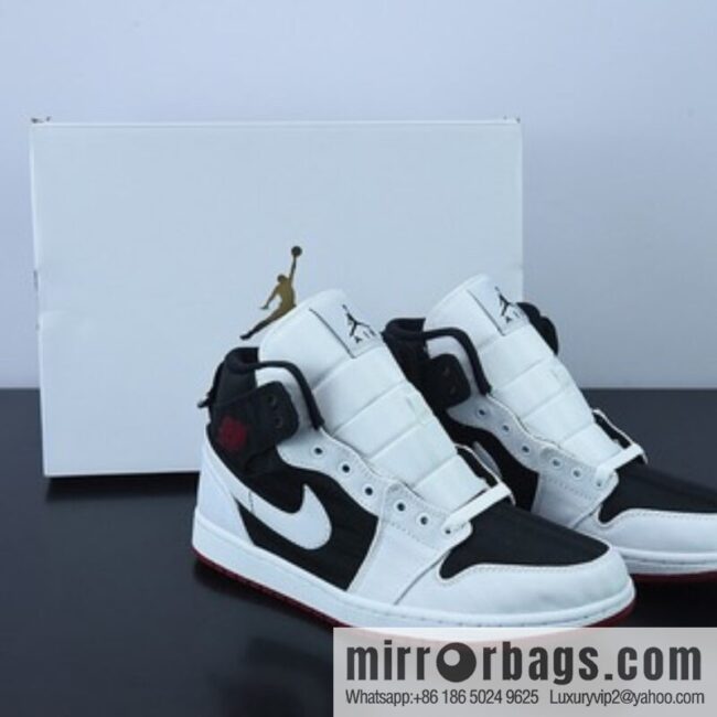 D01D4 Pure Original NK Air Jordan 1 Mid White Black Red AJ1 Qiao 1 Middle Help Culture Basketball Shoes, item number: DD9338-016
