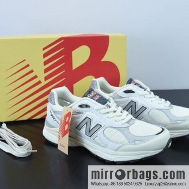 X09C3 New Balance New Balance Vintage running shoes/beige 3M reflective, new version, presidential jogging shoes, item number: M990AL3