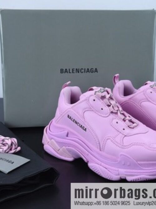 o_1g7edqqle1ub1tf41mj34mi10vm7q-800x8004ze4kxirlna77912_20250719072933.jpg Balenciaga Triple S Clear Sole Sneaker \"Pink/Black LOGO\" Fashion Vintage Thickened Versatile Casual Sports Grandpa Sneakers 524039 W1FC3 9023