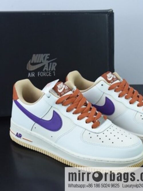 o_1g7jfu33ddredd41m5pise13bo3h-800x800xk5dyk50iof80130_20250719075123.jpg Nk Air Force 1 \'07 LV8 🥰 Milk White/Purple/Dark Orange \"Air Force One\" patchwork beige dark purple dark orange \"low-top sneakers Item number: CW3388-205