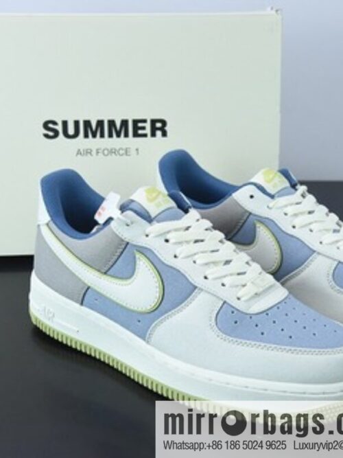 o_1g8idbalkn891e27mbiu7al9d1sa-800x800kuzjs4ocyom80328_20250719075313.jpg NK Air Force 1 \'07 Blue-Green Cloth Air Force One Low-Top Casual Board Shoes Size: DG2296-025