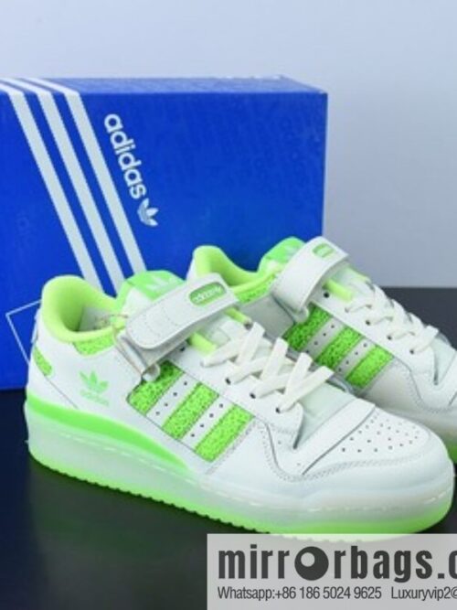o_1g9et300m140110hi17fuuhosjosc-800x800vcirdcaqtdd72509_20250719062807.jpg AD Adi Forum Low leather (fabric) white neon green polka dot low top sports and leisure board shoes FY8018