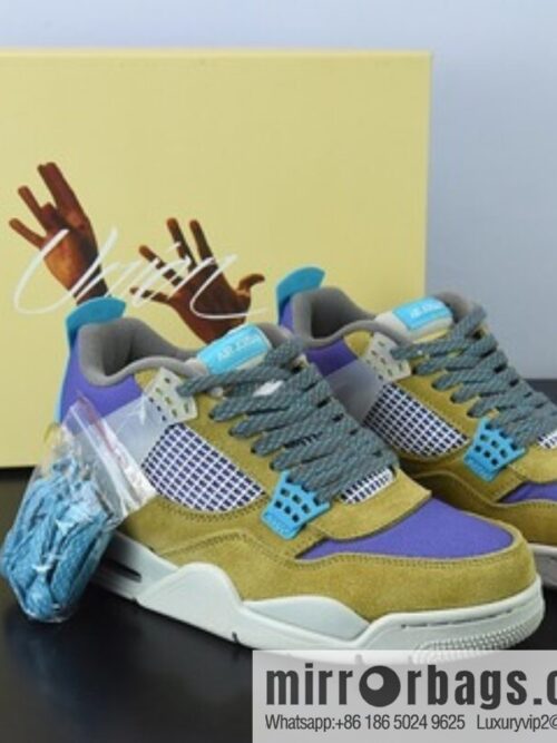 o_1g9p0ngplf3119v31sus1rfqolcd7-800x800f2ahh2xc1pu72050_20250719062354.jpg D0F1S5 pure original Air Jordan 4 AJ4 brown yellow purple Union LA joint men sneakers desert moss 30th anniversary item number: DJ5718 300