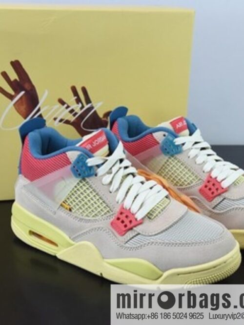 o_1ga0scos3c6917n4ef9bm014emde-800x800w2e2vfnsnd271567_20250719061927.jpg Union x Air Jordan 4 \"Guava Ice\" South Coast, pink and blue AJ4 Jordan 4th generation UN joint sneakers Item number: DC9533-800