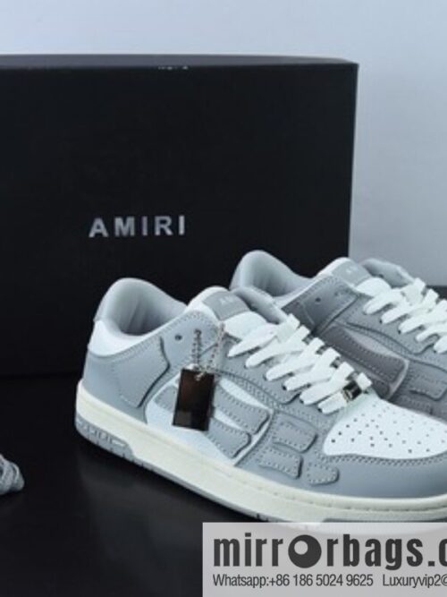 o_1gc6avmtb29l6ld2om1akigrv6a-800x800f3nx0aw4qf064983_20250719014924.jpg AMIRI Skeleton Low-Skel top Sneakers Skeleton series Low top leather (fabric) soot white foot bones \"211876LSN000001-103