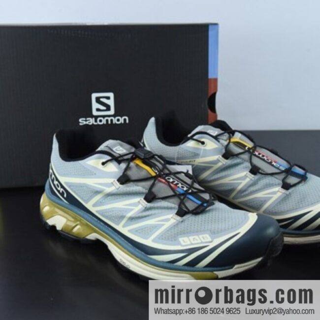 Salomon Salomon XT-6 Mist Blue Vintage Functional Trend Casual Running Shoes 414551