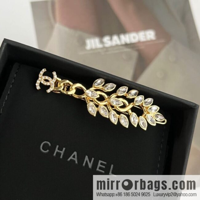 New Chanel double c gold wheat ear hairpin hairpin