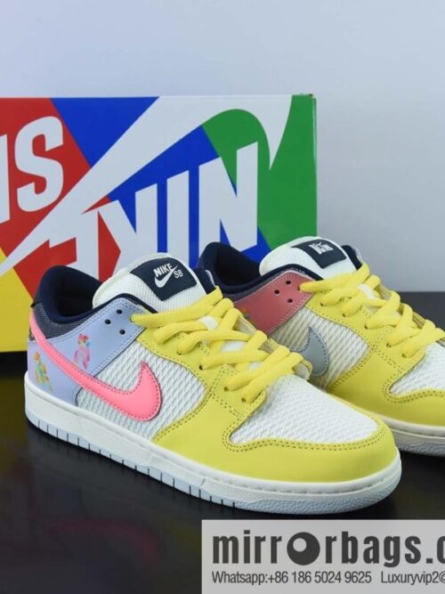 wsxc1668341110909_4-800x800sumj5earxha50633_20250718221146.jpg Nike SB Dunk Low \"Be True\" yellow and white powder, rainbow theme Unisex low-top casual shoes of the same style, item number: dx5933-900