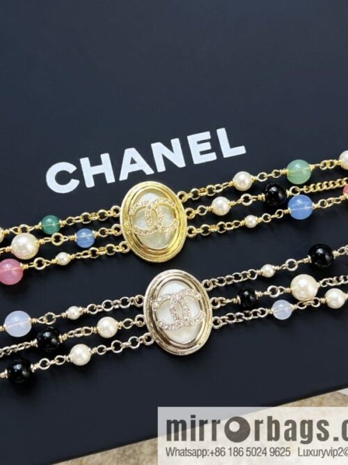 New ☑️ Chanel Double C Oval Triple Pearl Necklace Necklace