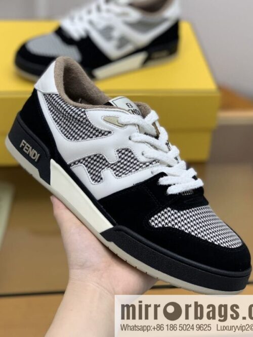 wsxc1669550734922_4-800x800kbbyjqfoy5245825_20250718032619.jpg Fendi, made of white leather and jacquard fabric, men\'s Vintage sneakers