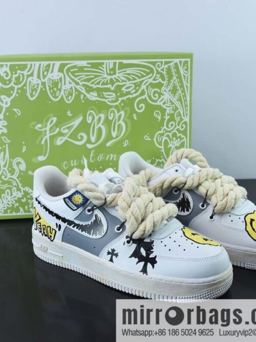 wsxc1669550794130_4-800x800mqkzfa2tco045759_20250718032531.jpg Air Force 1 07 LV8 🥰 Cross/Smile \"Air Force One\" White Cross Yellow Smiley Thick Strap \"Low Top Casual Board Shoes CW2288-111