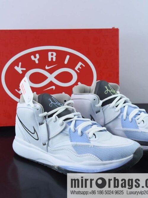 wsxc1669638100124_4-800x800nklw20ceauf45605_20250718032333.jpg Kyrie Infinity 8 EP \"White/Ice Blue\" Irving Infinity 8th Generation Indoor Leisure Sports Medium Help Basketball Shoes \"White Ice Blue\" DC9134-102