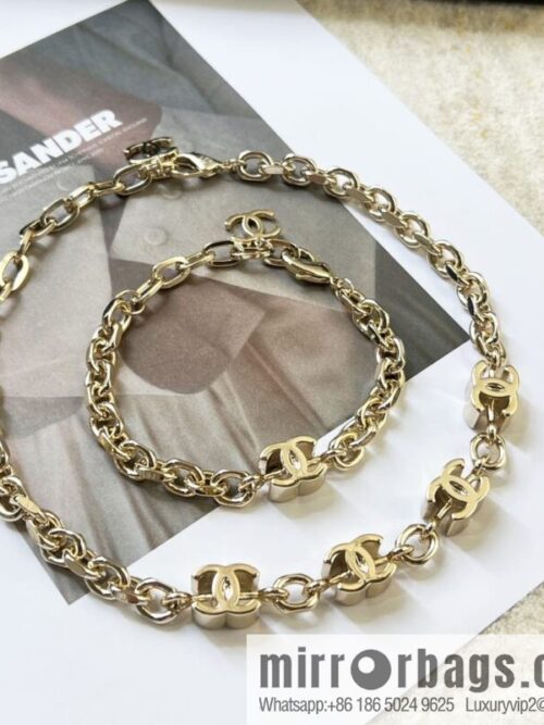 New ☑️ Chanel double c bracelet necklace