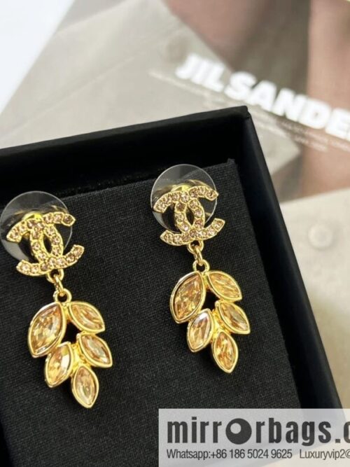 New ☑️ Chanel double c wheat stud earrings