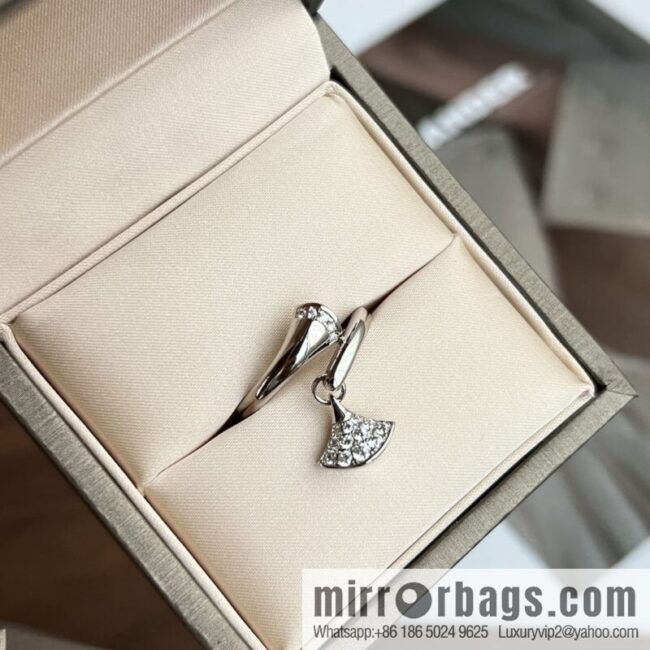 BVLGARI Bulgari classic full diamond fan ring