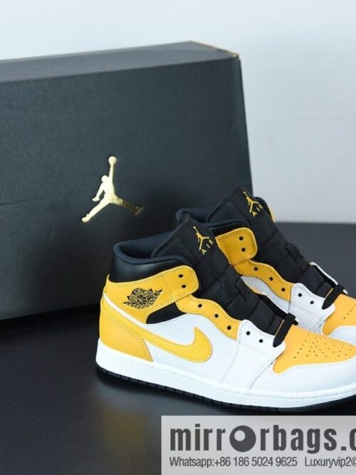wsxc1669809750767_4-800x800djpyxw5xvxl44308_20250718030237.jpg Air Jordan 1 Mid AJ1 Joe 1 white and yellow, Zhongbang basketball shoes, item number: 554724-170