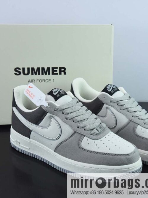 wsxc1670158454170_4-800x8001otn02pdrlq43912_20250718025736.jpg NIke Air Force 1 \'07 light gray black cloth surface Air Force No. 1 low-top casual board shoes, item number: DG2296-023