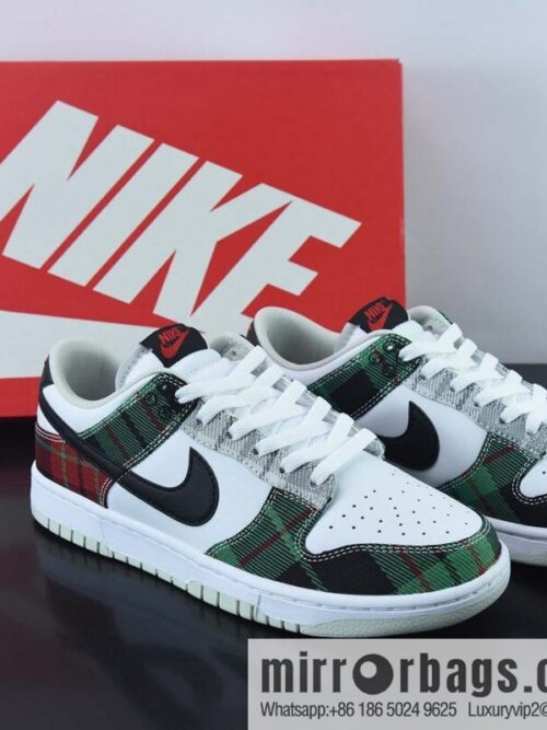 wsxc1670242550008_4-800x800bgd0fsmgtcf43751_20250718025555.jpg Nike SB Dunk Low \"Plaid\" Slam Dunk Series Low Top Casual Sports Skateboard Shoes \"White Green Red Black Scottish plaid\" DV0827-100