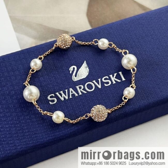 Swarovski gold pearl magnetic bracelet