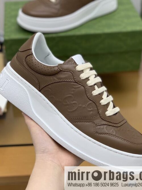 wsxc1670328420614_4-800x80040mr5xzmhxm43586_20250718025345.jpg Gucci Gucci uses leather material, GG printed canvas leather men\'s sneakers