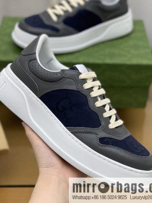 wsxc1670328422837_4-800x800fg3oihlobvj43575_20250718025337.jpg Gucci Gucci uses leather material, GG printed canvas leather men\'s sneakers