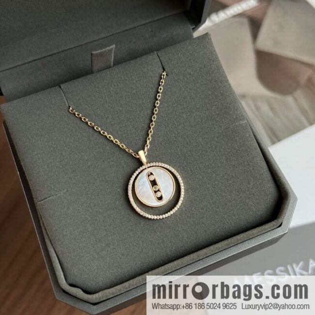 Messika LUCKY MOVE white fritillary necklace