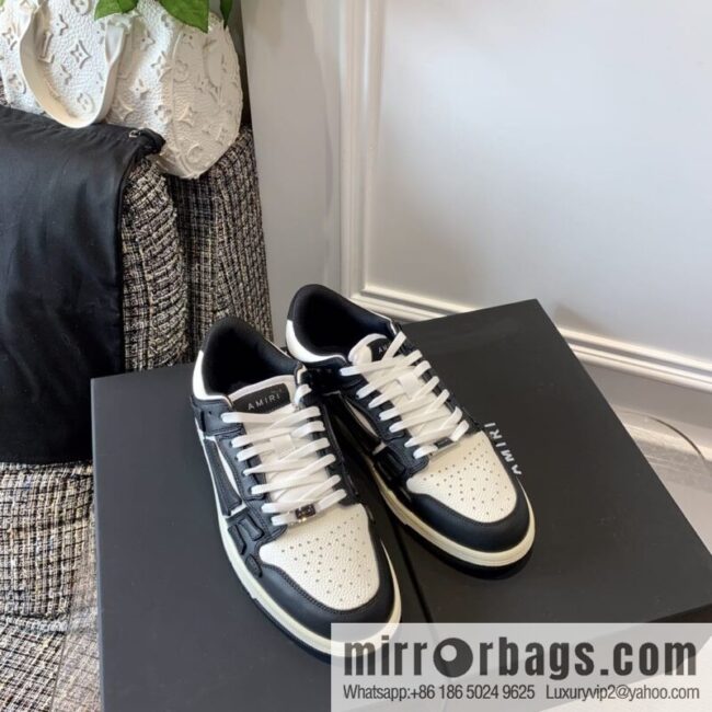 G03H4 AMIRI 21SS SKEL-TOP Bone Low Top