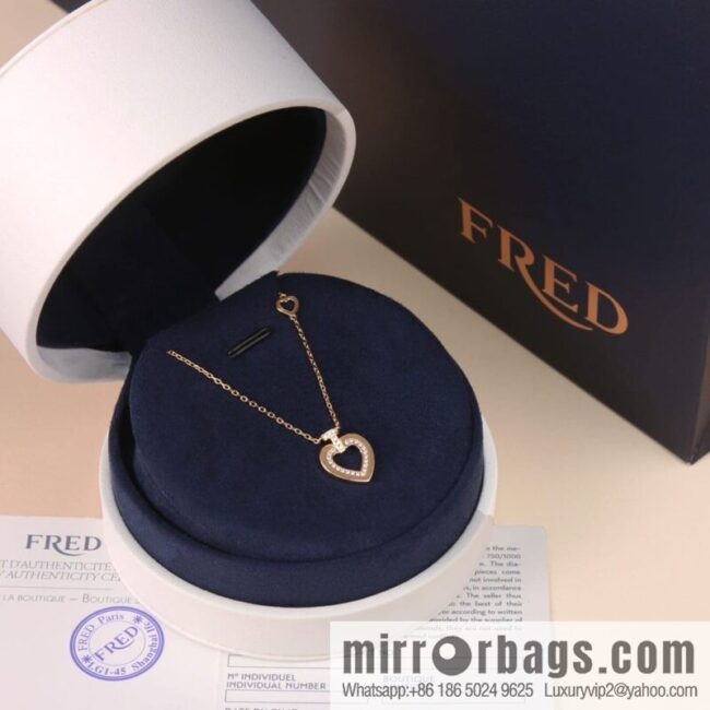 Fred limited rose gold heart bracelet necklace