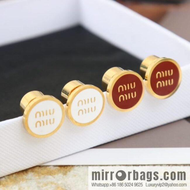 Miu Miu button stud earrings