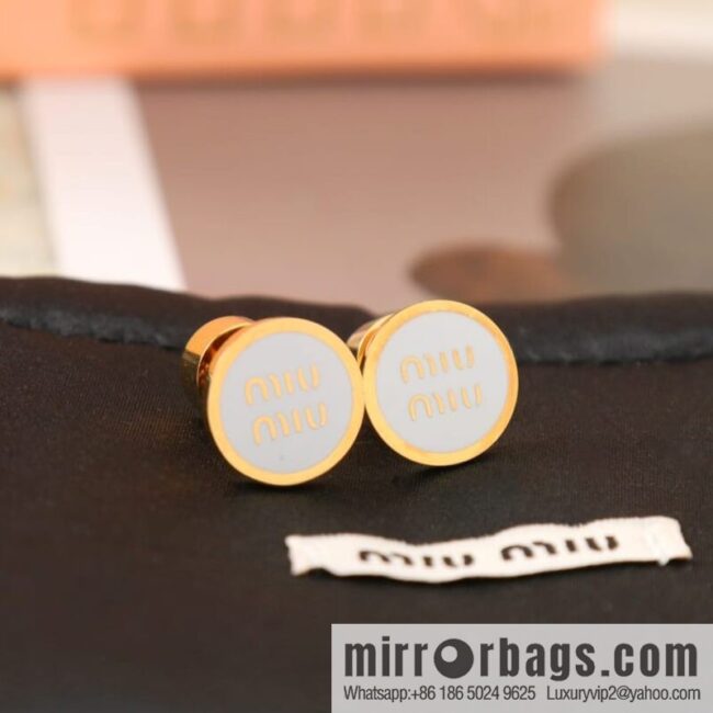 Miu Miu button stud earrings