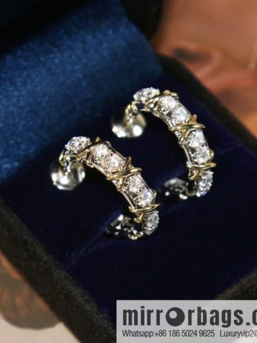 wsxc1677329006354_0-800x8002d4ytsvrrdw190861_20250709000323.jpg New ☑️ TIFFANY & Co. Tiffany & Co. Color separation cross stud earrings