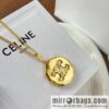 New Celine Arc de Triomphe white fritillary round necklace