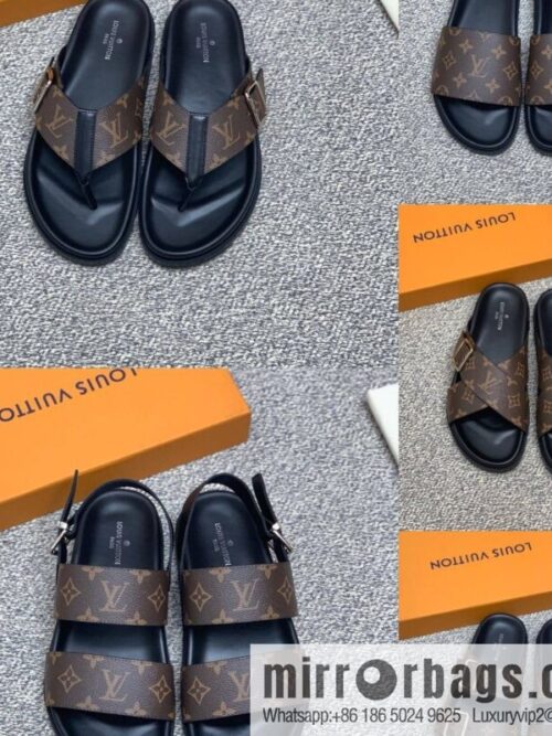 LV/Louis Vuitton uses classic PVC with black outsoles to form men\'s sneakers