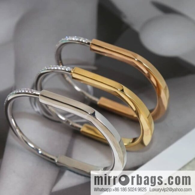 Tiffany Lock Full Drill, Half Drill, Spaced Drill, Glossy Lock Bracelet Bracelet