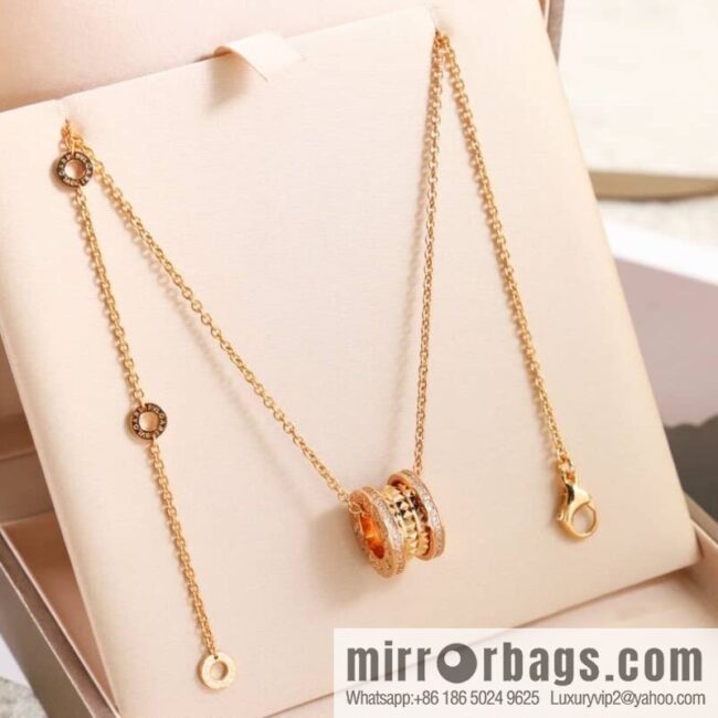 BVLGARI Bulgari double row diamond spring necklace